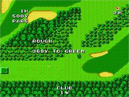In game image of Naxat Open on the NEC TurboGrafx-16.