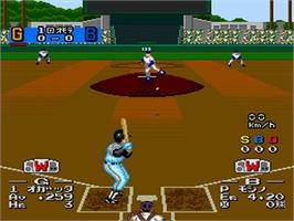 In game image of Power League 4 on the NEC TurboGrafx-16.