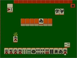 In game image of Sengoku Mahjong on the NEC TurboGrafx-16.