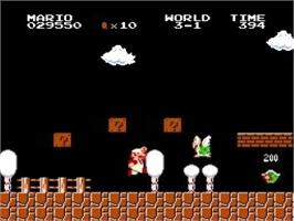 In game image of Super Mario Bros on the NEC TurboGrafx-16.