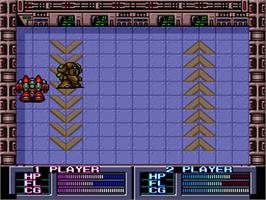 In game image of Super Metal Crusher on the NEC TurboGrafx-16.