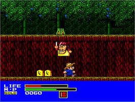 In game image of Tatsu No Ko Fighter on the NEC TurboGrafx-16.