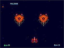 In game image of Tatsujin on the NEC TurboGrafx-16.