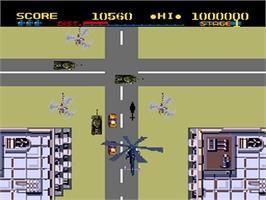 In game image of Thunder Blade on the NEC TurboGrafx-16.