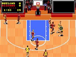 In game image of Tv Sports Basketball on the NEC TurboGrafx-16.