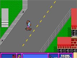 In game image of Yo' Bro on the NEC TurboGrafx-16.