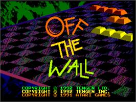 Title screen of Off the Wall on the NEC TurboGrafx-16.