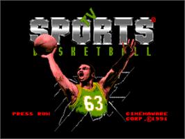 Title screen of Tv Sports Basketball on the NEC TurboGrafx-16.