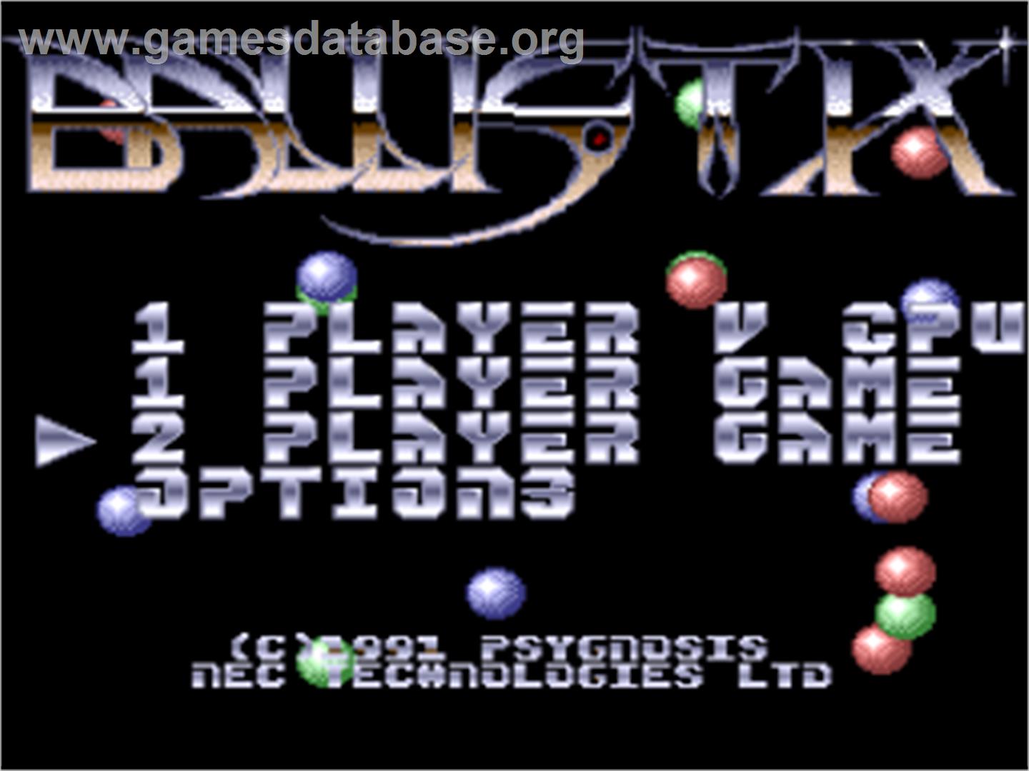 Ballistix - NEC TurboGrafx-16 - Artwork - Title Screen