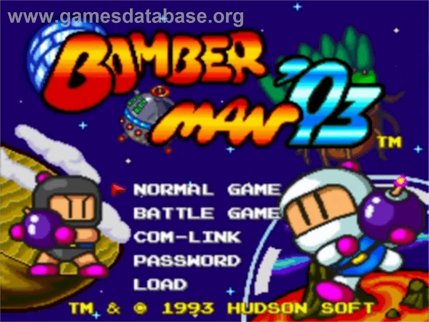 Bomberman '93 - NEC TurboGrafx-16 - Artwork - Title Screen