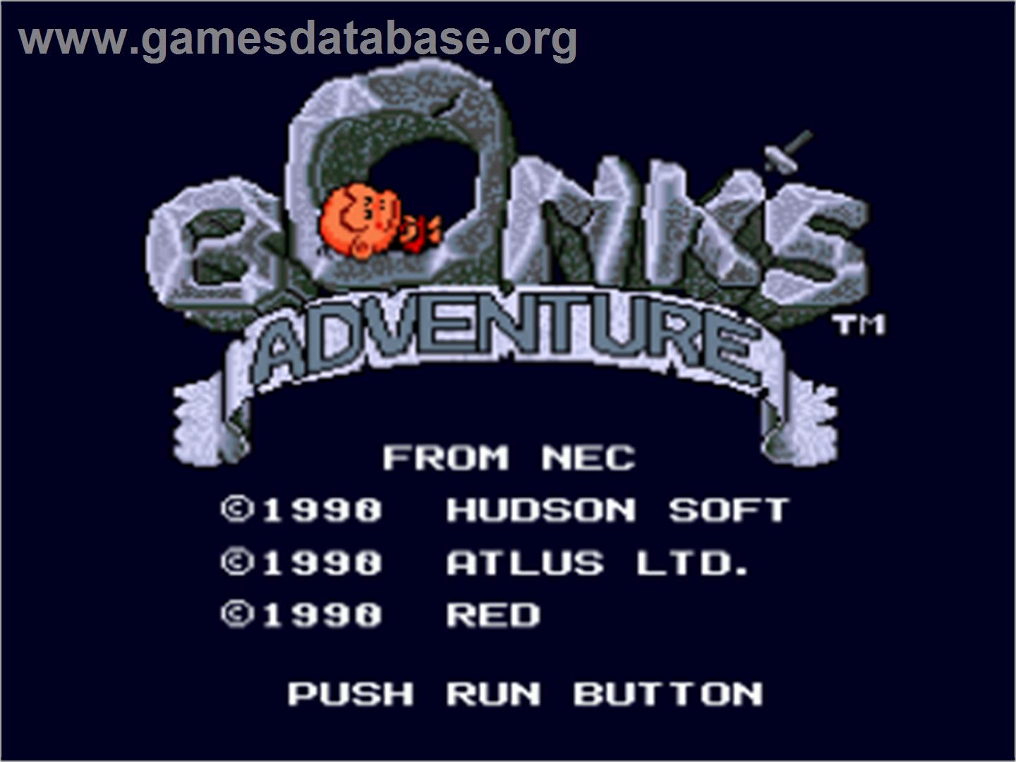 Bonk's Adventure - NEC TurboGrafx-16 - Artwork - Title Screen