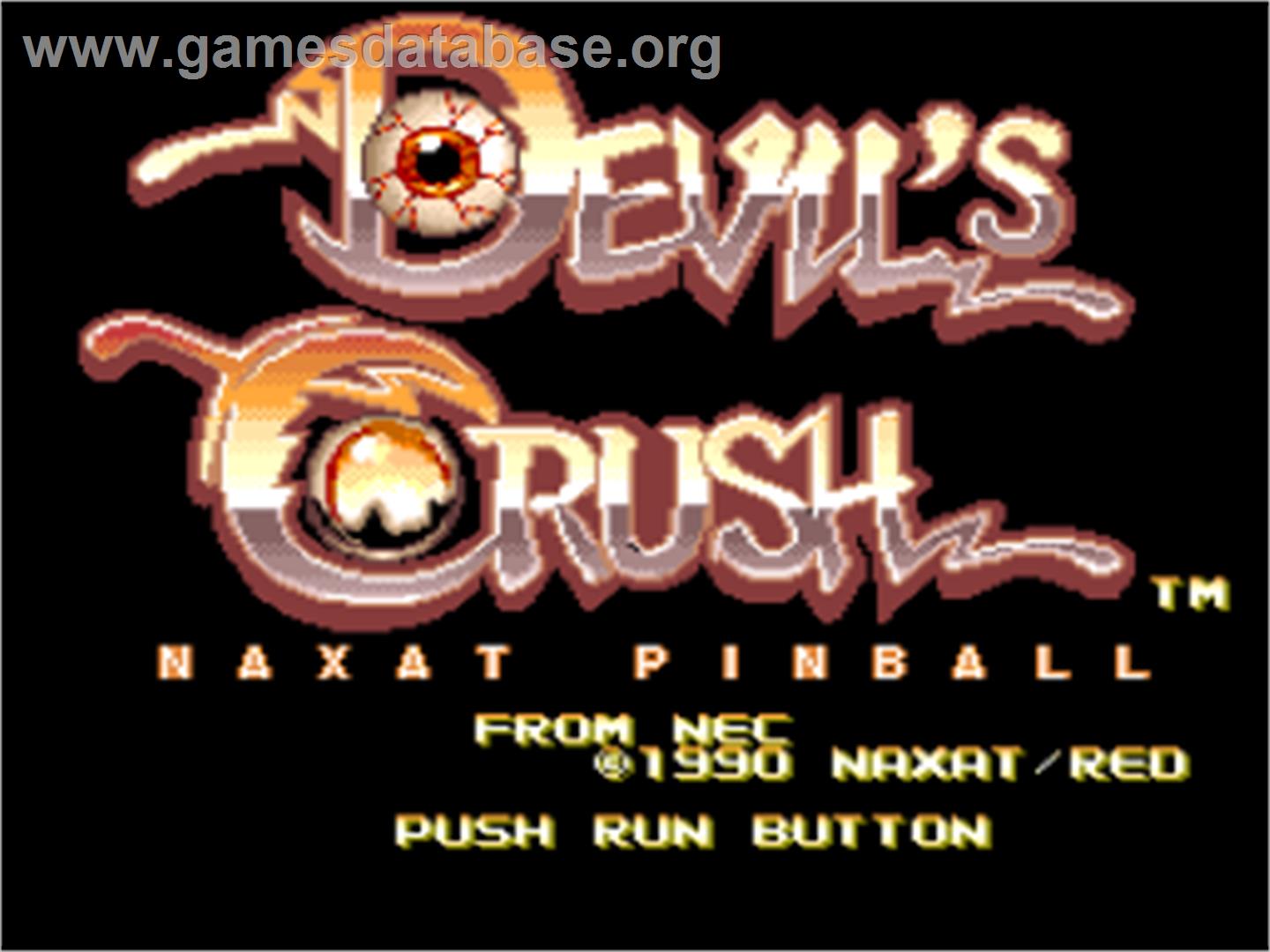 Devil's Crush - NEC TurboGrafx-16 - Artwork - Title Screen