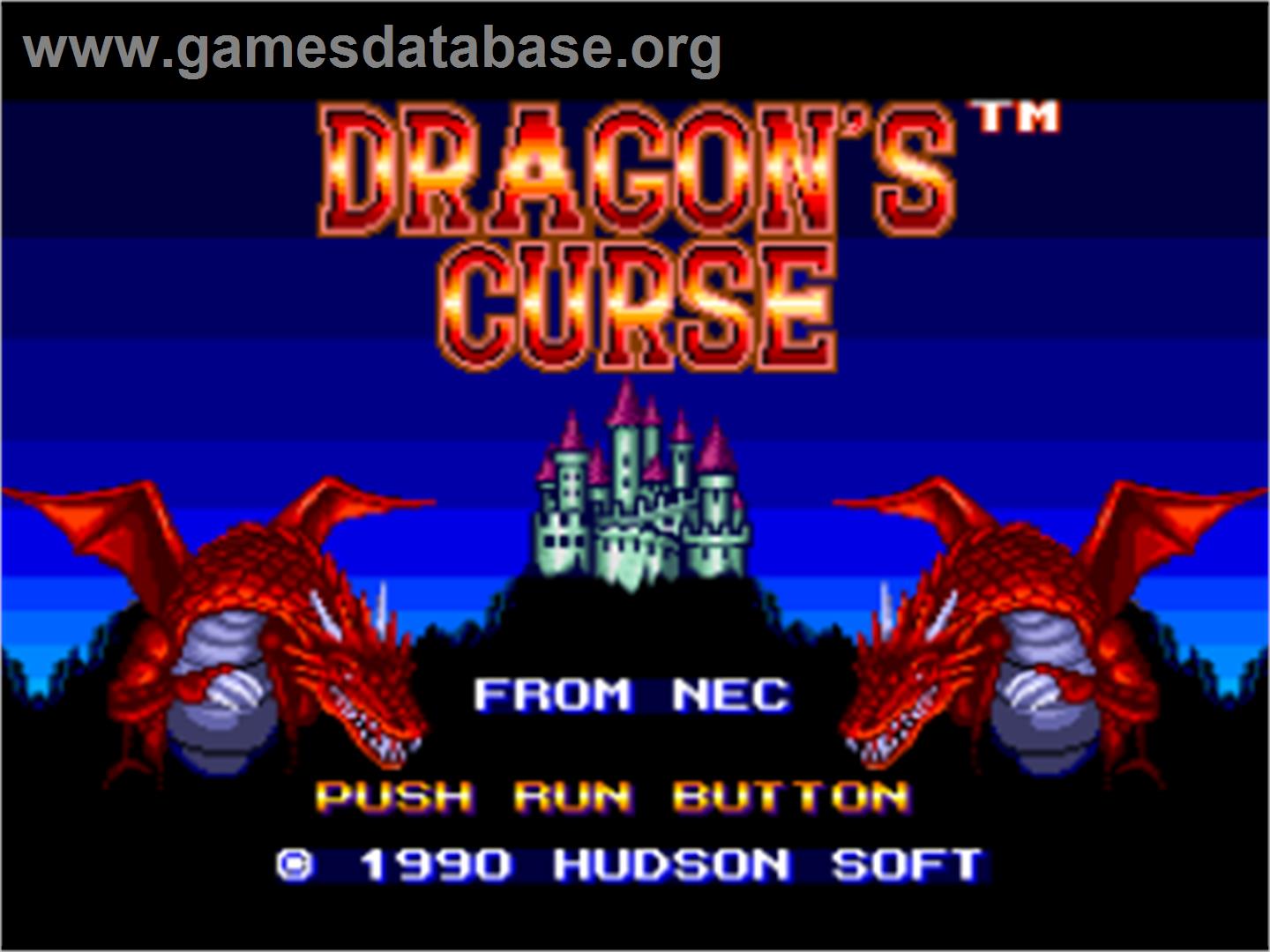 Dragon's Curse - NEC TurboGrafx-16 - Artwork - Title Screen