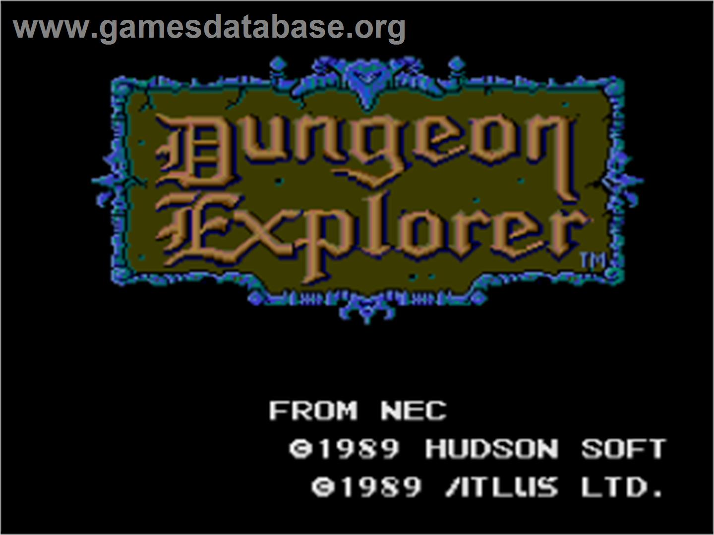 Dungeon Explorer - NEC TurboGrafx-16 - Artwork - Title Screen