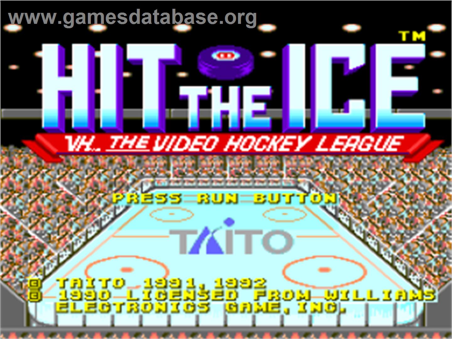 Hit the Ice - The Video Hockey League - NEC TurboGrafx-16 - Artwork - Title Screen