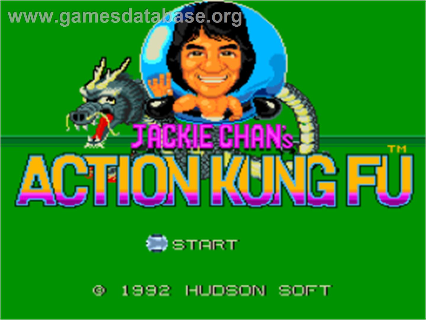 Jackie Chan's Action Kung Fu - NEC TurboGrafx-16 - Artwork - Title Screen