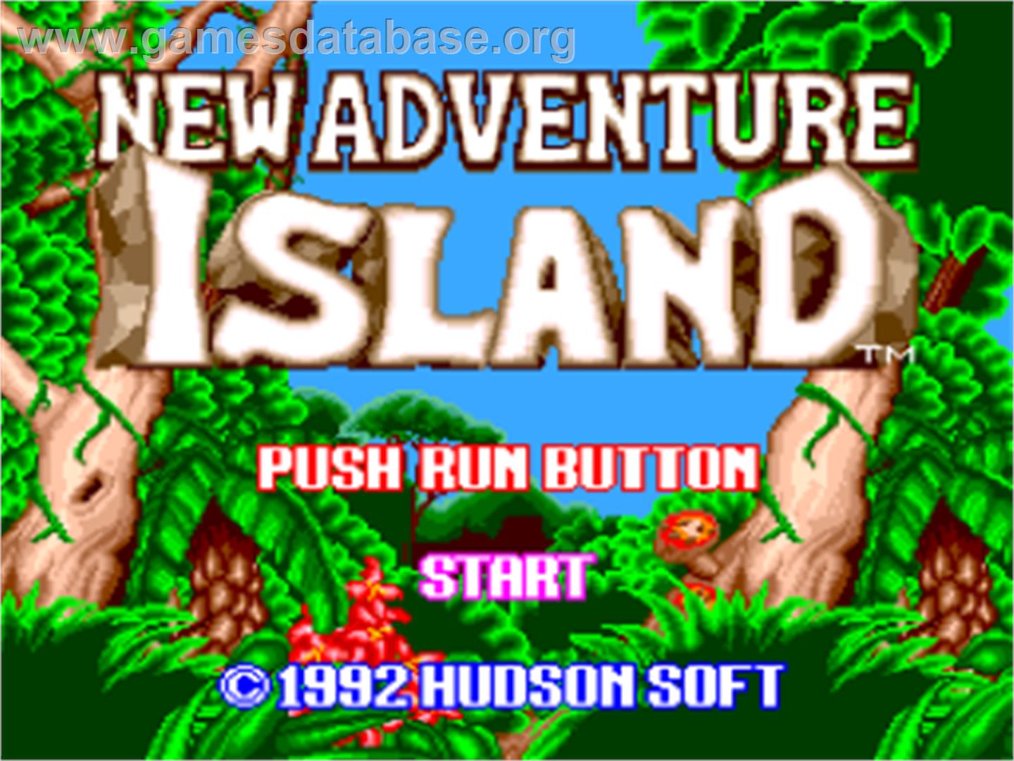 New Adventure Island - NEC TurboGrafx-16 - Artwork - Title Screen
