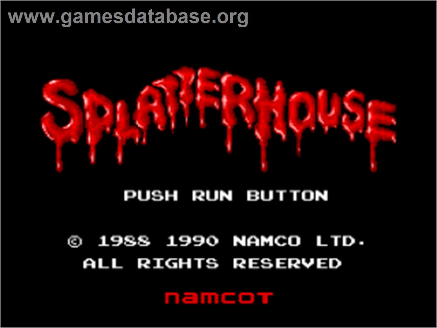 Splatterhouse - NEC TurboGrafx-16 - Artwork - Title Screen