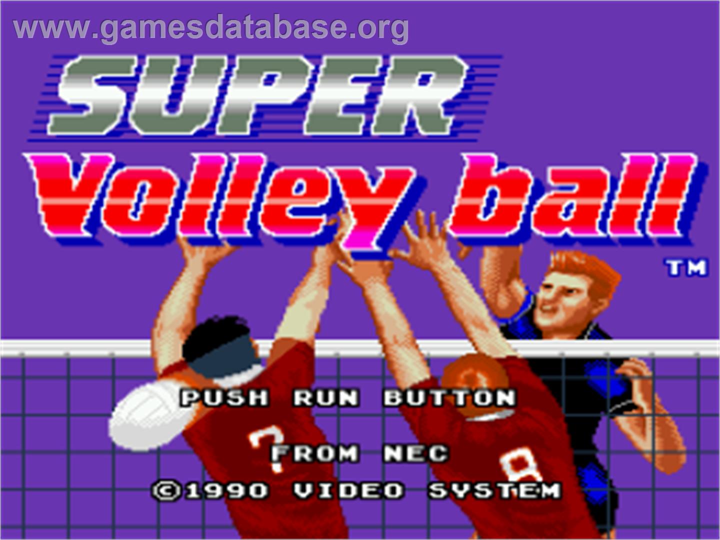 Super Volleyball - NEC TurboGrafx-16 - Artwork - Title Screen