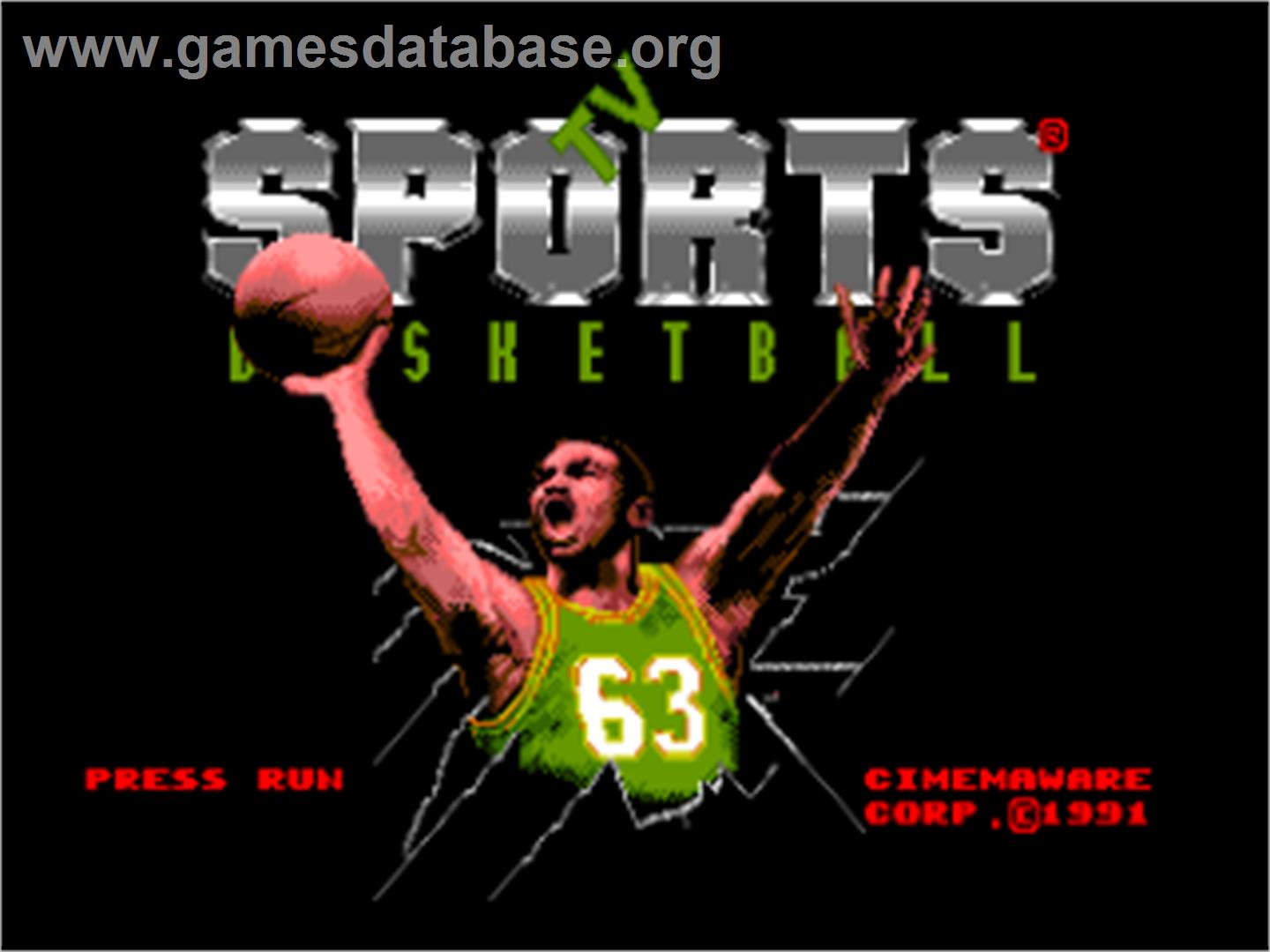 Tv Sports Basketball - NEC TurboGrafx-16 - Artwork - Title Screen