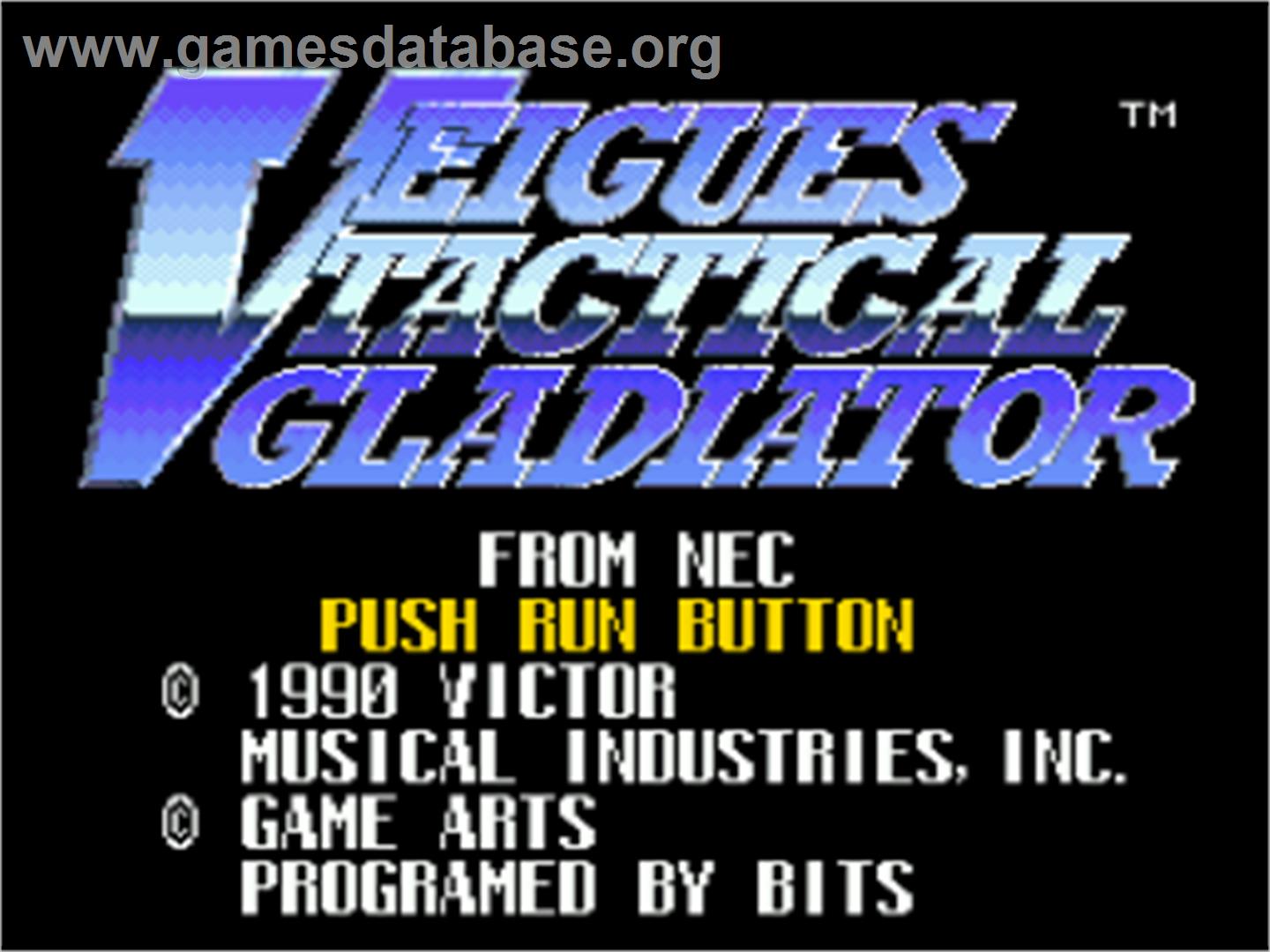 Veigues - Tactical Gladiator - NEC TurboGrafx-16 - Artwork - Title Screen