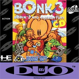 Box cover for Bonk 3 - Bonk's Big Adventure on the NEC TurboGrafx CD.