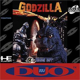 Box cover for Godzilla on the NEC TurboGrafx CD.