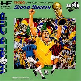 Box cover for Tecmo World Cup Super Soccer on the NEC TurboGrafx CD.