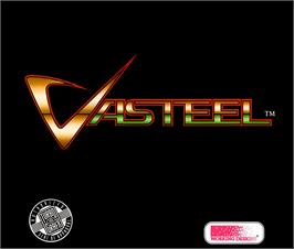 Box cover for Vasteel on the NEC TurboGrafx CD.