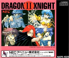 Box back cover for Dragon Knight 2 on the NEC TurboGrafx CD.