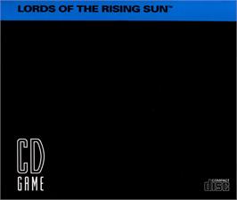 Box back cover for Lords Of The Rising Sun on the NEC TurboGrafx CD.