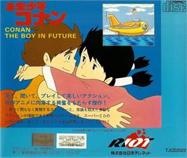 Box back cover for Mirai Shounen Conan on the NEC TurboGrafx CD.