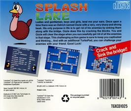 Box back cover for Splash Lake on the NEC TurboGrafx CD.