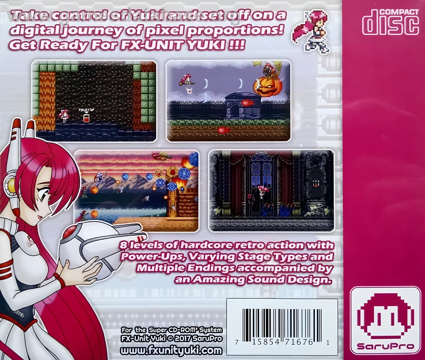 FX Unit Yuki : The Henshin Engine - NEC TurboGrafx CD - Artwork - Box Back