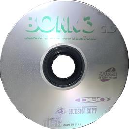 Cartridge artwork for Bonk 3 - Bonk's Big Adventure on the NEC TurboGrafx CD.