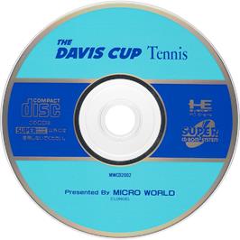 Cartridge artwork for Davis Cup Tennis, The on the NEC TurboGrafx CD.