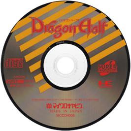 Cartridge artwork for Dragon Half on the NEC TurboGrafx CD.