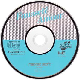 Cartridge artwork for Fausseté Amour on the NEC TurboGrafx CD.