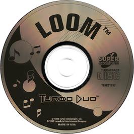 Cartridge artwork for Loom on the NEC TurboGrafx CD.