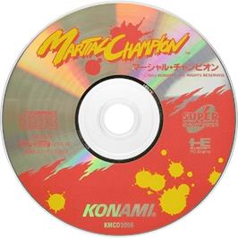 Cartridge artwork for Martial Champion on the NEC TurboGrafx CD.