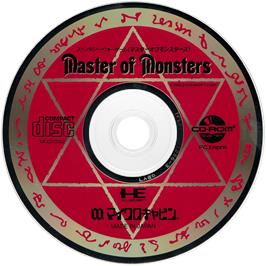 Cartridge artwork for Master Of Monsters on the NEC TurboGrafx CD.