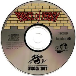 Cartridge artwork for Prince Of Persia on the NEC TurboGrafx CD.