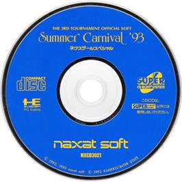 Cartridge artwork for Summer Carnival '93 - Nexzr Special on the NEC TurboGrafx CD.