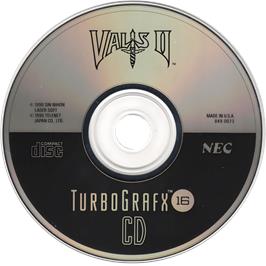 Cartridge artwork for Valis 2 on the NEC TurboGrafx CD.