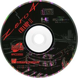 Cartridge artwork for Zero 4 Champ 2 on the NEC TurboGrafx CD.