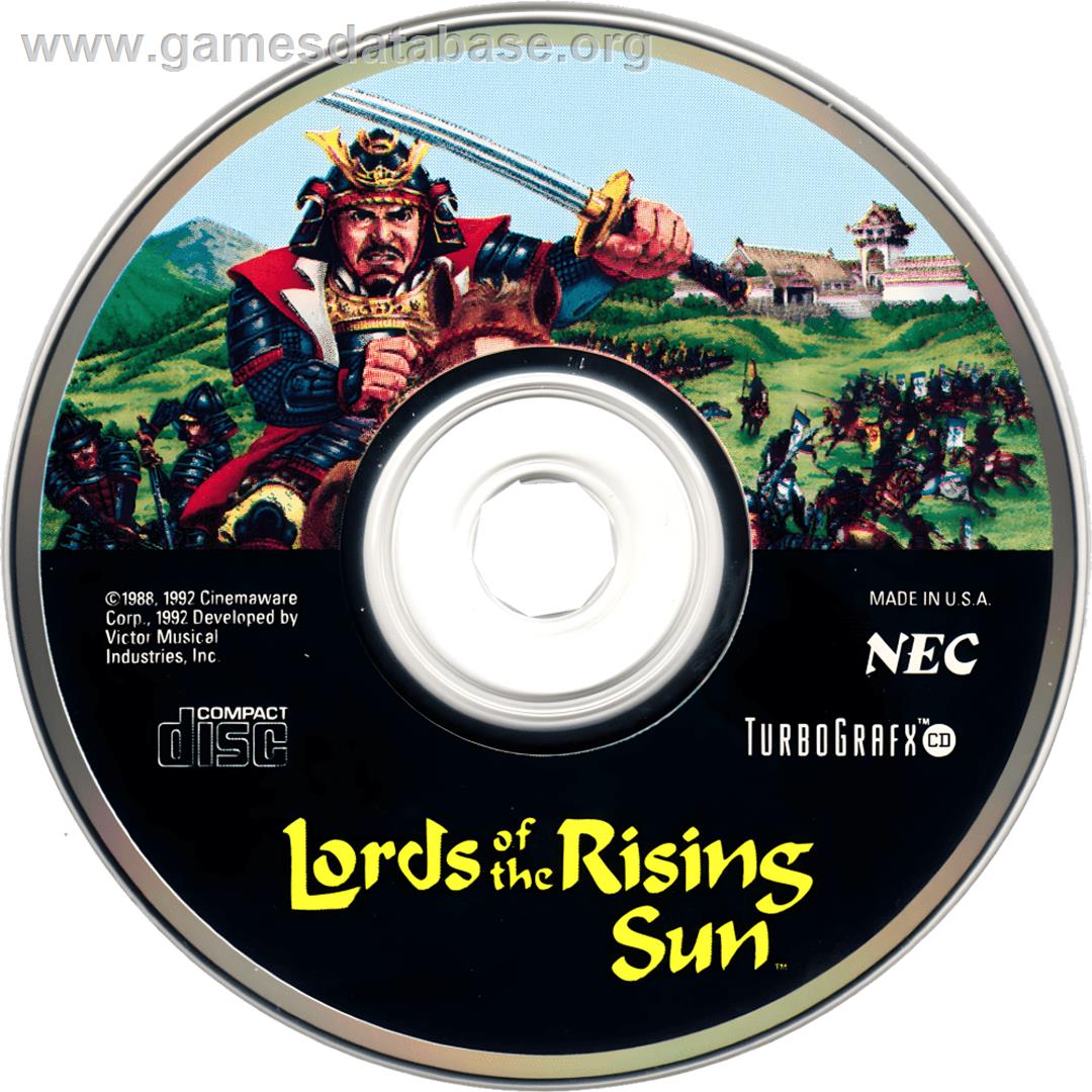 Lords Of The Rising Sun - NEC TurboGrafx CD - Artwork - Cartridge