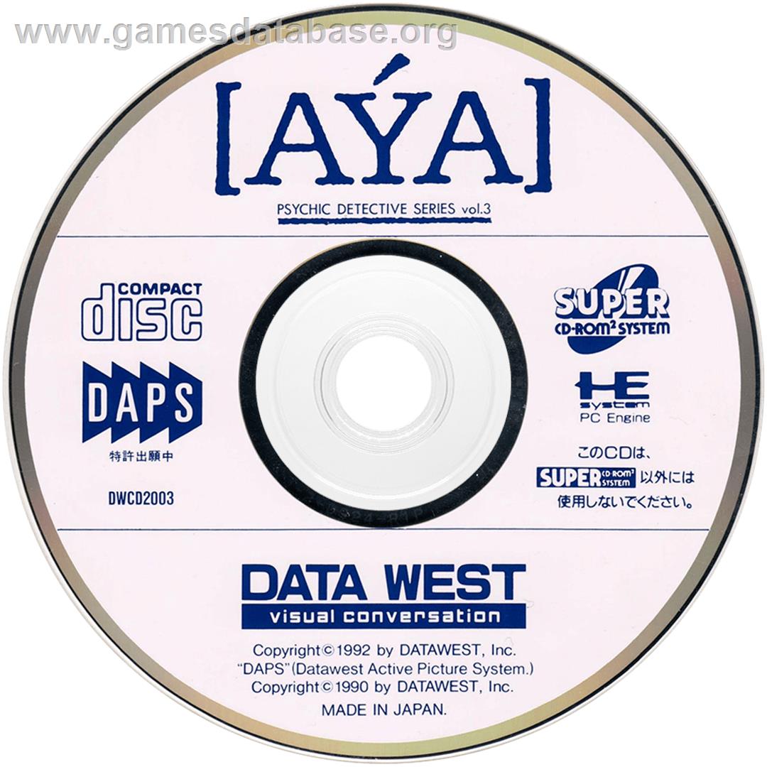 Psychic Detective Series Vol. 3 - Aya - NEC TurboGrafx CD - Artwork - Cartridge