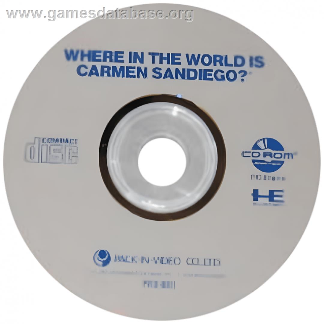 Where in the World is Carmen Sandiego? - NEC TurboGrafx CD - Artwork - Cartridge