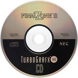 Artwork on the Disc for Final Zone 2 on the NEC TurboGrafx CD.