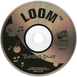 Artwork on the Disc for Loom on the NEC TurboGrafx CD.